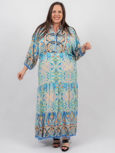 Wholesaler Amy&Clo Grande Taille - Long printed dress