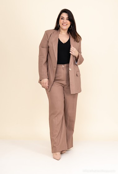 Wholesalers Amy&Clo Grande Taille - Blazer jacket containing linen