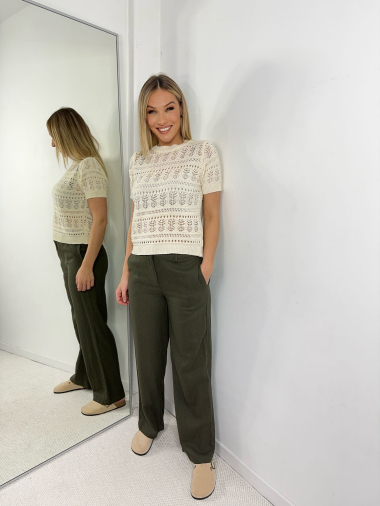 Wholesaler Amy&Clo - Linen blend trousers