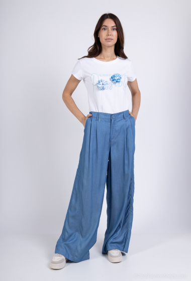 Wholesaler Amy&Clo - Wide pants with pockets