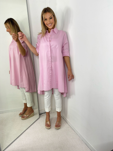 Wholesaler Amy&Clo - Asymmetrical shirt dress
