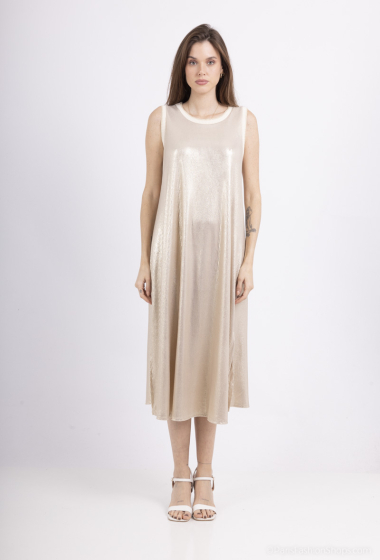 Großhändler Amy&Clo - Tanktop-Kleid aus Jersey mit Metallic-Effekt