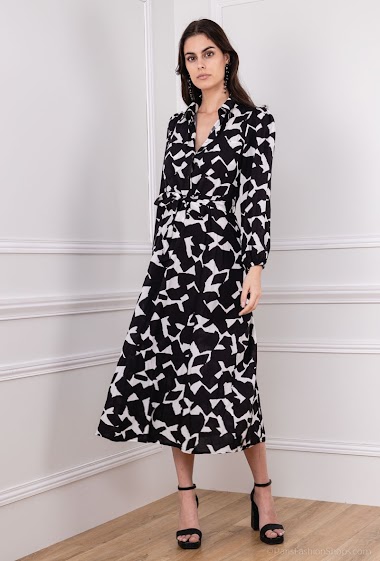 Wholesaler Amy&Clo - Flowing printed dress