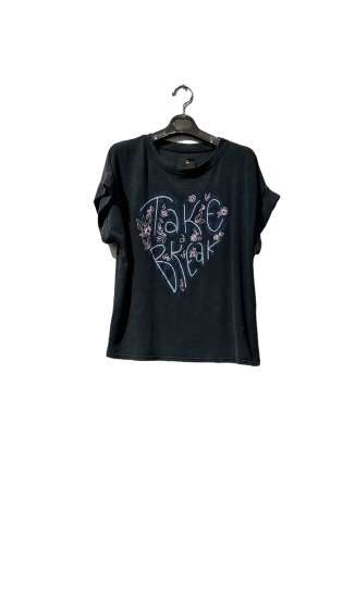 Großhändler Amy&Clo - „Machen Sie eine Pause“-T-Shirt