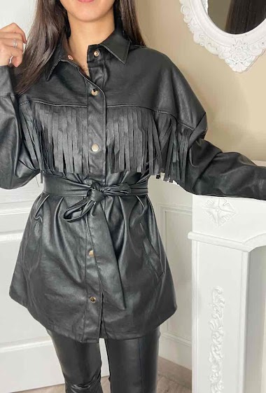 Wholesaler Amy&Clo - Imitation leather jacket