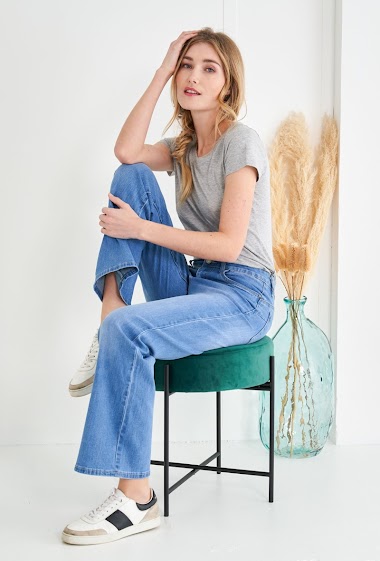 Wholesaler ANA & LUCY - Wide-Leg jeans ( Push-up )