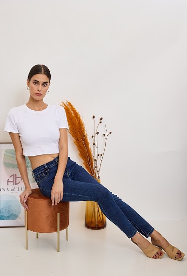 Wholesaler ANA & LUCY - Slim push-up jeans ( Faded )
