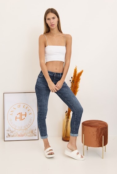 Wholesaler ANA & LUCY - Slim push-up jeans ( Faded )