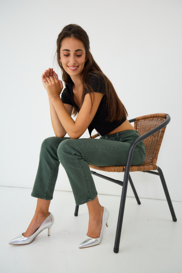 Wholesaler ANA & LUCY - Colored straight-leg pants ( Straight cut )