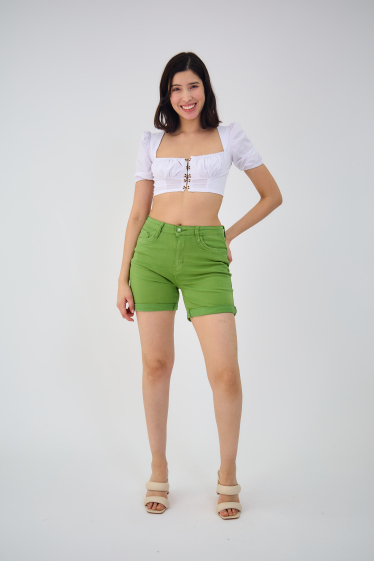 Wholesaler ANA & LUCY - Slim colored shorts (Push-up)