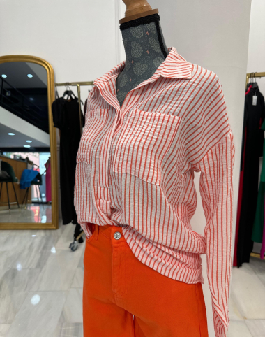 Wholesaler ANATA PARIS - striped shirt open on the arms