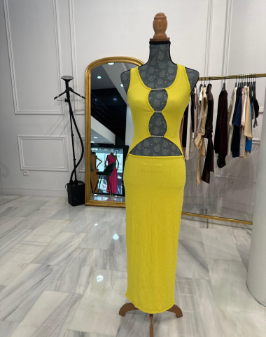 Wholesaler ANATA PARIS - decolleted long dress with tie