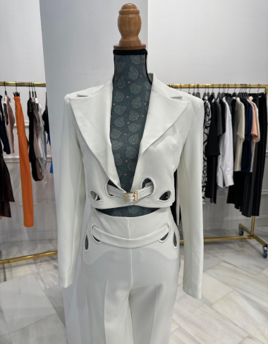 Großhändler ANATA PARIS - Anzugsjacke mit tropfenförmigem Gürtel