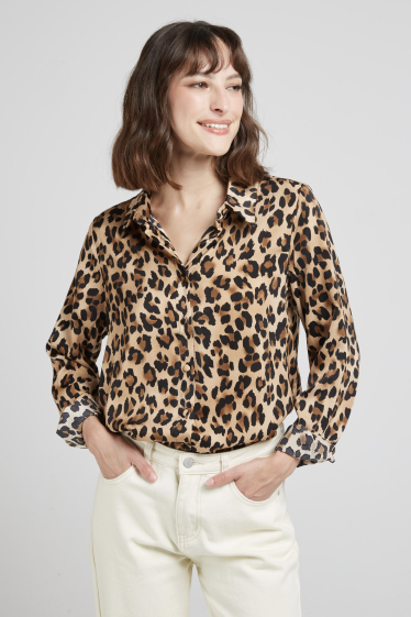 Wholesaler Andy & Lucy - Velvet leopard shirt