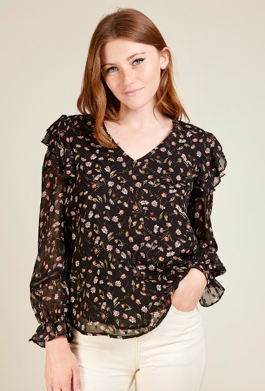 Grossiste Andy & Lucy - Blouse automne fleuri