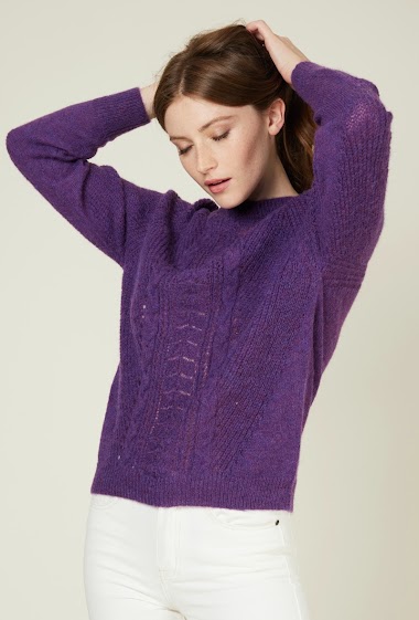Grossiste Andy & Lucy - Pull laine mohair ajouré