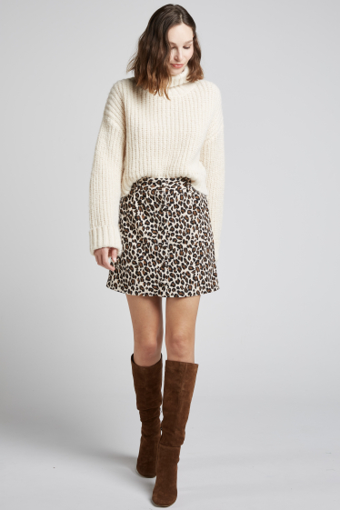 Wholesaler Andy & Lucy - Leopard corduroy skirt