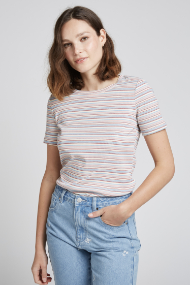 Wholesaler Andy & Lucy - Pastel striped t-shirt