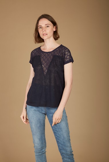 Großhändler Andy & Lucy - T-shirt with lace