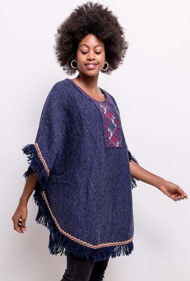 Wholesaler Angelique.L - PONCHO WITH EMBROIDERIES