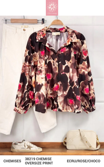 Wholesaler APRIL VINTAGE - OVERSIZED PRINT SHIRT