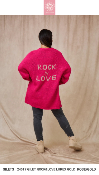 Wholesaler APRIL VINTAGE - ROCK&LOVE LUREX GOLD VEST