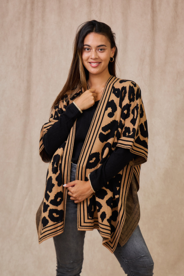 Mayorista APRIL VINTAGE - CHALECO PANCHO LEOPARDO