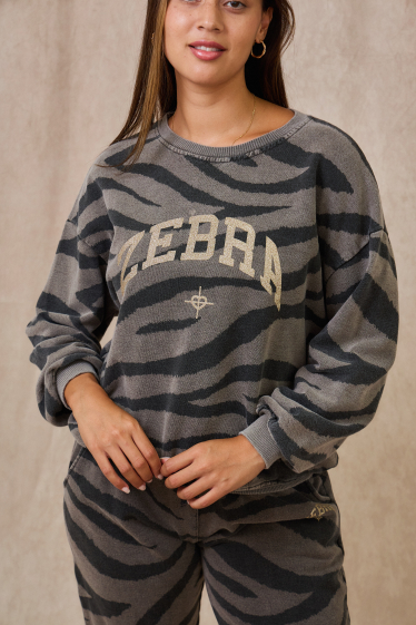 Grossiste APRIL VINTAGE - SWEAT ZEBRA