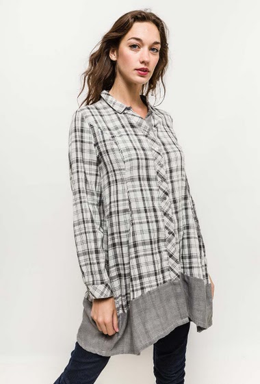 Wholesaler ARELINE (Theoline) - Long checkered shirt