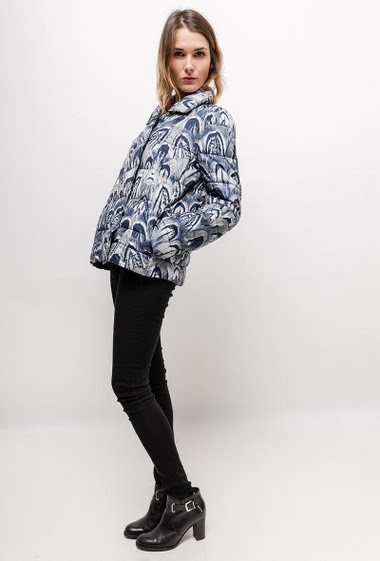 Printed quilted jacket