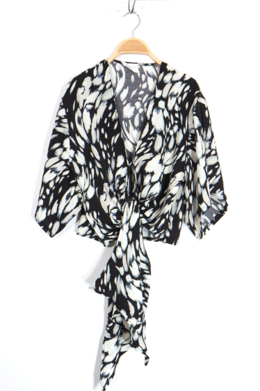 Grossiste ARLEQUINN - Blouse grande taille à manche kimono.