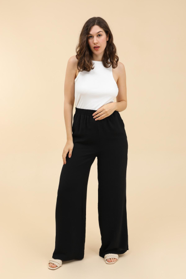 Wholesaler ARLEQUINN - Plus size straight pants with elasticated waistband