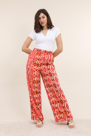 Grossiste ARLEQUINN - Pantalon grande taille imprimé fluide à ceinture elastique