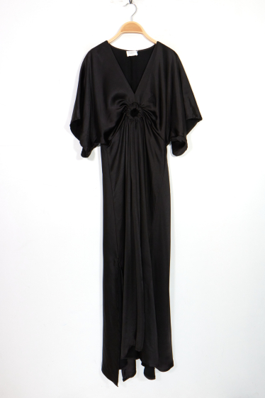 Wholesaler ARLEQUINN - Plus size long printed satin dress