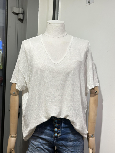 Wholesaler AROMA - linen t-shirt