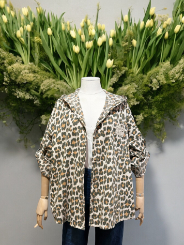 Großhändler AROMA - Hemdjacke mit Leopardenmuster