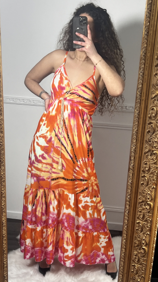 Wholesaler Artflow - Long dress with straps and prints
