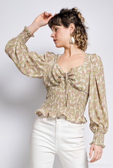 Wholesaler Arty Blush - Flower print blouse