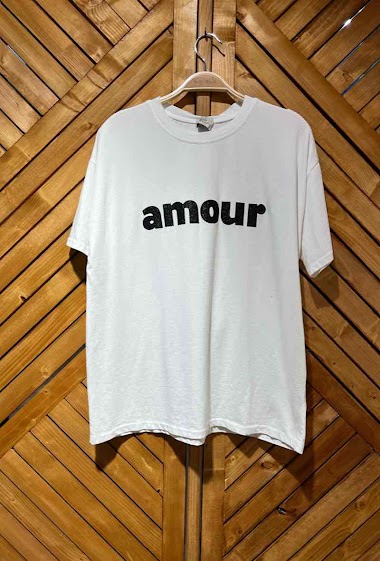 White glitter Amour t-shirt