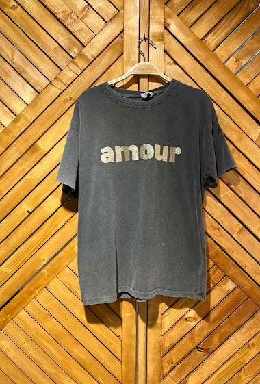 Black glitter Amour t-shirt