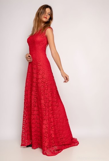Wholesaler Ashwi - Maxi dress with low-cut back and strass