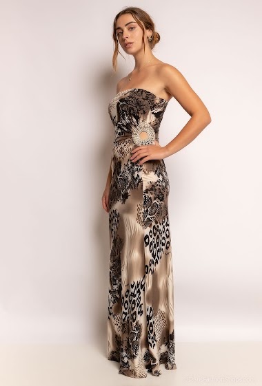 Wholesaler Ashwi - Dress with animal print and strass