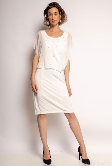 Wholesaler Ashwi - Short white lace cocktail party dress
