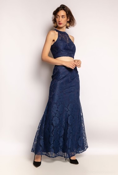 Wholesaler Ashwi - A-line Bridesmaid Dress Jewel Neck Sleeveless