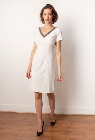 Wholesaler Ashwi - Short Sleeve Shift Dress
