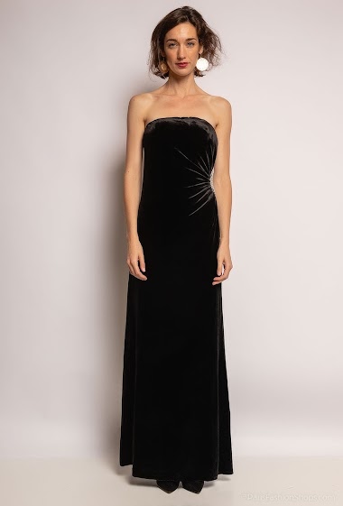 Wholesaler Ashwi - Black velvet dress