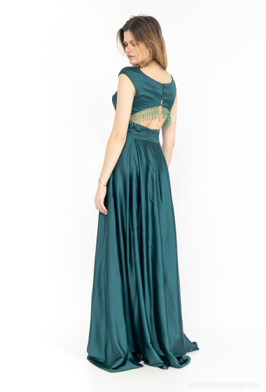 Wholesaler Ashwi - Long satin evening dress, party dress