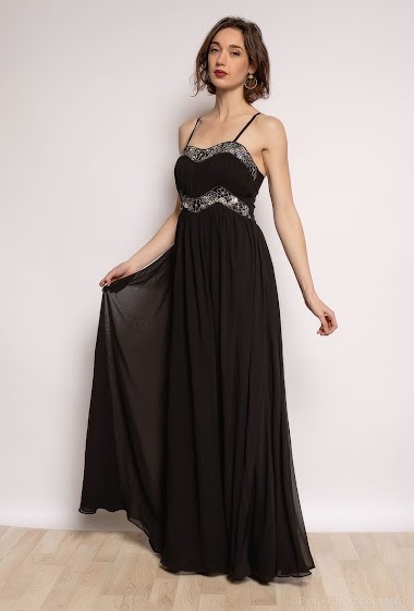 Wholesaler Ashwi - A-Line V-neck Floor-Length sweet heart Prom Dress with Split Front