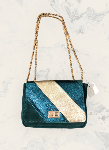 Wholesaler Astra - Glitter and suede bag