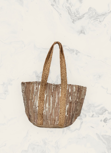 Wholesaler Astra - Beach bag jute and leather